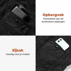Basila® V-Hals Bodywarmer Met Powerbank - M - 8 Zones - Tot 60 °C - Thermo Kleding - Heated Vest - Elektrische Kleding - Thermo Vest - Verwarmde Vest - Verwarmde Kleding -CeLaVi winkel 550x550 583