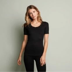 Ten Cate Dames Thermo Shirt Korte Mouw - Kant - M - Zwart -CeLaVi winkel 550x550 592