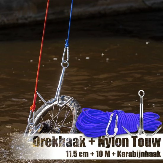 Magfishion Magneetvissen MEGA Set - 400 KG - Vismagneet - 2x Touw + Karabijnhaak Met Schroefsluiting - Dreghaak - Handschoenen - Borgmiddel - Magneet Vissen - Outdoor 7 Magfishion Magneetvissen MEGA Set - 400 KG - Vismagneet - 2x Touw + Karabijnhaak Met Schroefsluiting - Dreghaak - Handschoenen - Borgmiddel - Magneet Vissen - Outdoor - Afbeelding 5