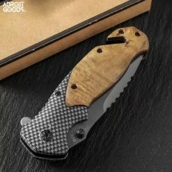 AdroitGoods Zakmes - Jachtmes - Houten Handvat - Survival Mes - Knife - Multitool - 22CM - Nova X46 - Opberghoes -CeLaVi winkel 550x550 62