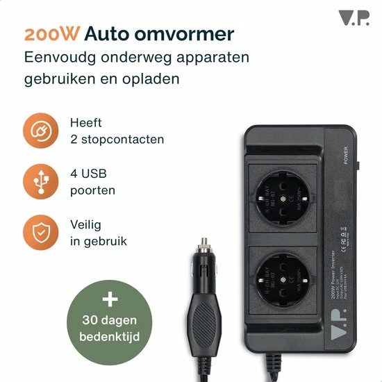 V.P.® Autolader 12V Splitter – Omvormer Auto 12V 230V – Sigarettenaansteker USB Oplader Splitter – Reisstekker Autostekker 7 V.P.® Autolader 12V Splitter – Omvormer Auto 12V 230V – Sigarettenaansteker USB Oplader Splitter – Reisstekker Autostekker - Afbeelding 5