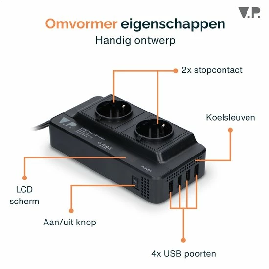 V.P.® Autolader 12V Splitter – Omvormer Auto 12V 230V – Sigarettenaansteker USB Oplader Splitter – Reisstekker Autostekker 9 V.P.® Autolader 12V Splitter – Omvormer Auto 12V 230V – Sigarettenaansteker USB Oplader Splitter – Reisstekker Autostekker - Afbeelding 7