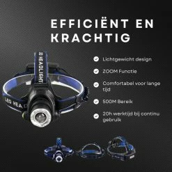 Novity® Ultrakrachtige Militaire Hoofdlamp Oplaadbaar - 500 Meter Bereik - UNIEKE ZOOM Functie - Waterdicht - INCLUSIEF Twee Accu's 9 Novity® Ultrakrachtige Militaire Hoofdlamp Oplaadbaar - 500 Meter Bereik - UNIEKE ZOOM Functie - Waterdicht - INCLUSIEF Twee Accu's -CeLaVi winkel 550x550 723