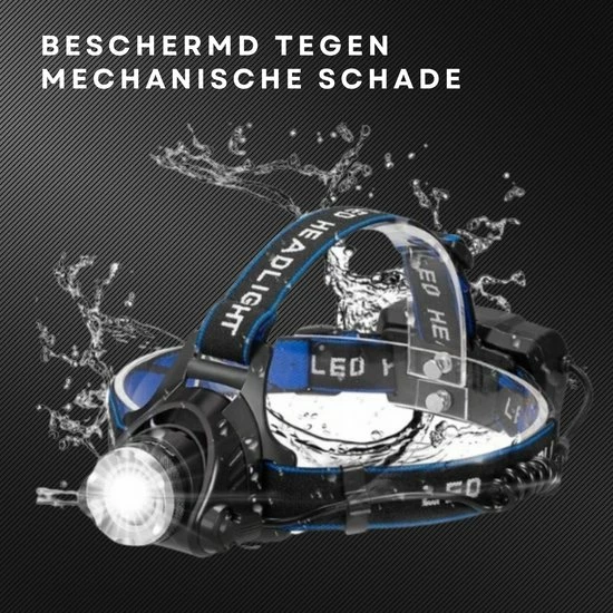 Novity® Ultrakrachtige Militaire Hoofdlamp Oplaadbaar - 500 Meter Bereik - UNIEKE ZOOM Functie - Waterdicht - INCLUSIEF Twee Accu's 6 Novity® Ultrakrachtige Militaire Hoofdlamp Oplaadbaar - 500 Meter Bereik - UNIEKE ZOOM Functie - Waterdicht - INCLUSIEF Twee Accu's - Afbeelding 4