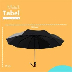 Bushifi Stormparaplu Paraplu - Opvouwbaar - Zwart - 10 Panelen - Polsband 12 Bushifi Stormparaplu Paraplu - Opvouwbaar - Zwart - 10 Panelen - Polsband -CeLaVi winkel 550x550 777