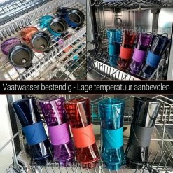 Drinkfles Herbruikbare Waterfles | 500 Ml Paars | Vaatwasserbestendig Drinkbus Bidon | King Mungo KMDF005 -CeLaVi winkel 550x550 808
