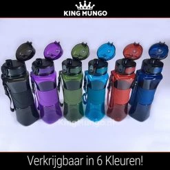 Drinkfles Herbruikbare Waterfles | 500 Ml Paars | Vaatwasserbestendig Drinkbus Bidon | King Mungo KMDF005 -CeLaVi winkel 550x550 810