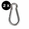 HGMD® 2x Karabijnhaak 7x70mm - Carabiner Gegalvaniseerd - Musketonhaak -CeLaVi winkel 550x550 814