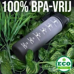 Merkloos Motivatie Drinkfles - Waterfles 1 Liter - Handige Drinktuit - Bidon 1L - BPA- & Lekvrij -CeLaVi winkel 550x550 824