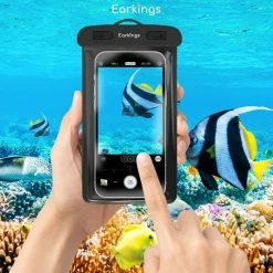 Waterdichte Telefoonhoesjes - Drybag Set Van 2 Stuks - Onderwater Hoesje Telefoon Voor Alle Telefoons - Waterdicht Telefoonhoesje Earkings - Zwart & Donker Blauw -CeLaVi winkel 550x550 841