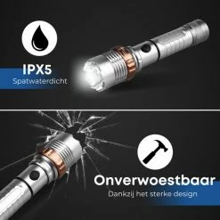 Rebela | Led Zaklamp Oplaadbaar | Flashlight | Aluminium | Waterproof | Inclusief Oplaadbare Batterij | High-Mid-Low-Strobe-SOS | T6 LED Police Flashlight 16 Rebela | Led Zaklamp Oplaadbaar | Flashlight | Aluminium | Waterproof | Inclusief Oplaadbare Batterij | High-Mid-Low-Strobe-SOS | T6 LED Police Flashlight -CeLaVi winkel 550x550 846