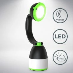 B.K.Licht - LED Kampeerlamp - Zaklamp - 3 In 1 Zaklantaarn Voor Kinderen - Tafellamp - Tentlamp - Opvouwbaar - Zwart Groen - 140 Lumen - IP20 -CeLaVi winkel 550x550 853