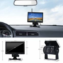 BrandWay Draadloze Auto Achteruitrijcamera Set Met Nachtzicht En 7 Inch Scherm - Achteruitrij Camera Draadloos Voor Auto / Camper / Caravan / Vrachtwagen / Landbouw -CeLaVi winkel 550x550 859