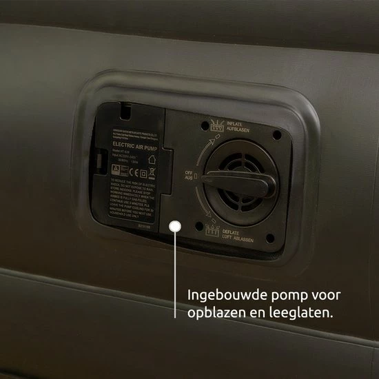 BluMill Eenpersoons Luchtbed - Met Ingebouwde Pomp - Luchtbed Zelfopblazend - Incl. Draagtas - 191x99x36 Cm 5 BluMill Eenpersoons Luchtbed - Met Ingebouwde Pomp - Luchtbed Zelfopblazend - Incl. Draagtas - 191x99x36 Cm - Afbeelding 3
