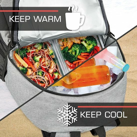 Bomoe Koeltas Rugzak IceBreezer KR45 Koelrugzak Grijs 45x19x33 Cm - 25 Liter 4 Bomoe Koeltas Rugzak IceBreezer KR45 Koelrugzak Grijs 45x19x33 Cm - 25 Liter - Afbeelding 2