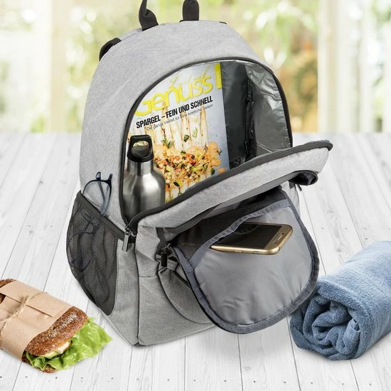 Bomoe Koeltas Rugzak IceBreezer KR45 Koelrugzak Grijs 45x19x33 Cm - 25 Liter 7 Bomoe Koeltas Rugzak IceBreezer KR45 Koelrugzak Grijs 45x19x33 Cm - 25 Liter - Afbeelding 5