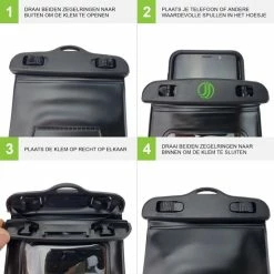 Jaunti | Waterdichte Telefoonhoesjes | Waterdicht Telefoonhoesje | Onderwater Hoesje Telefoon | Waterbestendig Telefoonzakje| Universeel Hoes Zwart | Iphone Pro Max & Samsung Ultra -CeLaVi winkel 550x550 885