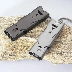 Merkloos Fluit - Outdoor Uitrusting - Noodfluit - Alarmfluit - Grijs