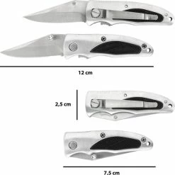 MacGyver Clipknife | Clip Zakmes | 12cm | Mes Met RVS Lemmet – Riemclip – Zilver -CeLaVi winkel 550x551 20