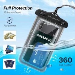 Tempshop Waterdichte Telefoonhoesjes Wit - Onderwater Hoesje Telefoon - Waterdichte Telefoonzakje – Bag – Drybag - Onderwater Hoesje Telefoon – Universeel Geschikt Voor Alle Smartphones - Waterdichte Telefoonhoesje -CeLaVi winkel 550x551 3