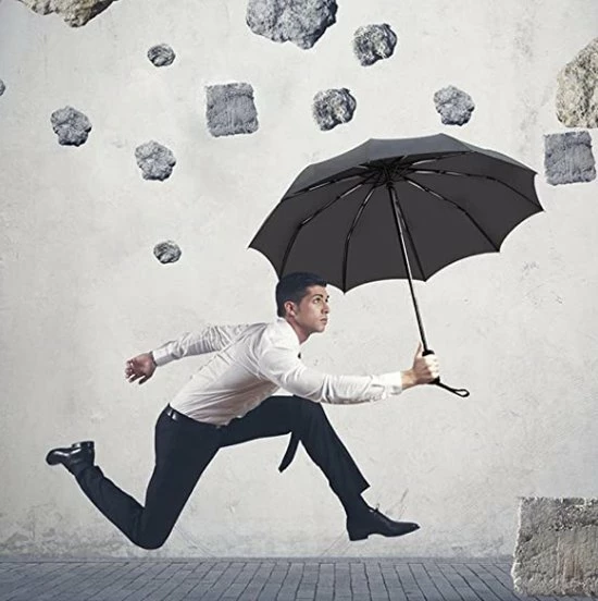 Bushifi Stormparaplu Paraplu - Opvouwbaar - Zwart - 10 Panelen - Polsband 9 Bushifi Stormparaplu Paraplu - Opvouwbaar - Zwart - 10 Panelen - Polsband - Afbeelding 7