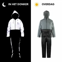 C-Line Regenpak Met Capuchon - Reflecterende Jas - Nieuw Model - Volwassen Maat XXXXL -CeLaVi winkel 550x552 7