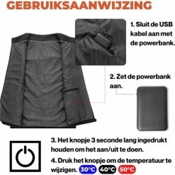 Basila® Verwarmende Jas Met Powerbank - 8 Zones - Thermo Kleding - Heating Jacket - Elektrische Kleding - Thermo Jas - Verwarmde Kleding -CeLaVi winkel 550x553 5
