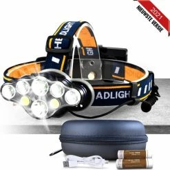 Zynos Militaire Hoofdlamp 13000 Lumen 2.0 - 8 LED Koplampen - 500 Meter Bereik