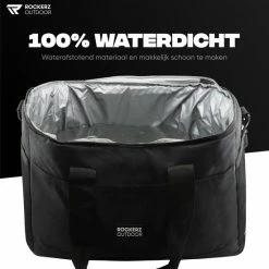 Rockerz Outdoor 4 Laags Geïsoleerde Grote Koeltas - Incl 2 Koelelementen - 30 Liter - Lunchtas - Picknicktas - Capaciteit Voor 48x 33 Cl Blikken Of 24x 33 Cl Flesjes - Slijtvast En Duurzaam Materiaal - Waterdicht En Vuilafstotend - Kleur: Zwart - Sinterklaas Cadeau -CeLaVi winkel 550x555 2