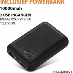 KIMO DIRECT Verwarmde Bodywarmer Met 10.000 MAh Powerbank - Voor Motor/Ski/Kamperen/Vissen - Unisex -CeLaVi winkel 550x557 2