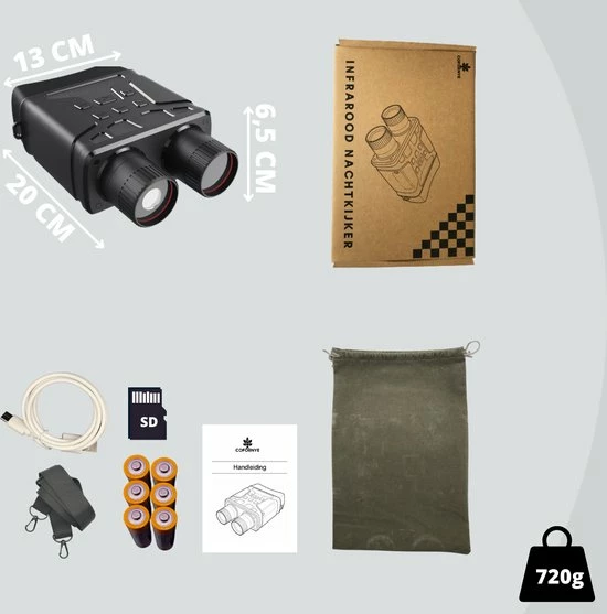Cofornye Nachtkijker Met Infrarood En Digitale Video Camera | Verrekijker Met Nachtzicht | Inclusief SD Kaart En Batterijen 10 Cofornye Nachtkijker Met Infrarood En Digitale Video Camera | Verrekijker Met Nachtzicht | Inclusief SD Kaart En Batterijen - Afbeelding 8