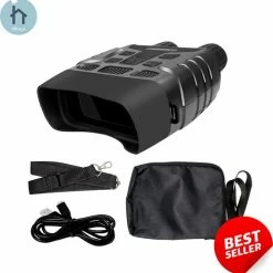 Thuys Nachtkijker Met Infrarood - Warmtebeeldcamera - Verrekijker Met Nachtzicht - Nachtkijker Warmtebeeld - Met Opbergtas - Zwart