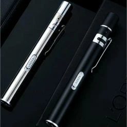 Merkloos 2 Stuks RVS Penlight - Usb Oplaadbare Zaklamp Zwart - Zilverkleur 16 Merkloos 2 Stuks RVS Penlight - Usb Oplaadbare Zaklamp Zwart - Zilverkleur -CeLaVi winkel 550x560 2