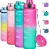 Merkloos Molly's® Drinkfles - Luxe Drinkfles - Water Bottle - Waterfles 1 Liter - Bidon- Motivatie Drinkfles Roze/Blauw - BLACK FRIDAY 2022 -CeLaVi winkel 550x560 6