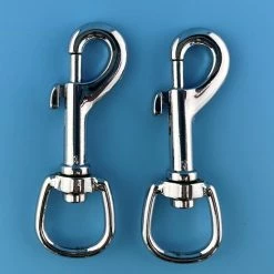 Merkloos Musketon - Musketonhaak - 2 Stuks - 8.5 Cm - RVS