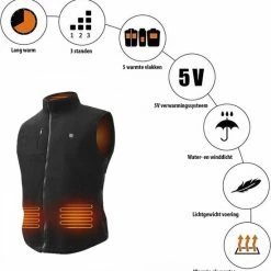 KIMO DIRECT Verwarmde Bodywarmer Met 10.000 MAh Powerbank - Fleece Vest - Verstelbare Maten - Unisex -CeLaVi winkel 550x561 1