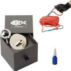 Magnetar 110kg Vismagneet Set- Magneet Met Touw En Lijm - Metaalvissen / Magneetvissen