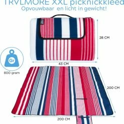 TRVLMORE XXL Opvouwbaar Picknick Kleed - Waterdicht - Gewatteerd - 200 X 200 Cm -CeLaVi winkel 550x565 2