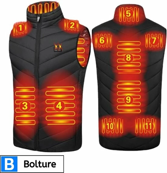Merkloos Bolture Verwarmde Bodywarmer - Verwarmde Jas - Verwarmd Vest - Elektrische Bodywarmer - Dames En Heren - XL 3 Merkloos Bolture Verwarmde Bodywarmer - Verwarmde Jas - Verwarmd Vest - Elektrische Bodywarmer - Dames En Heren - XL