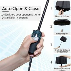 Beefree 100% Glasvezel Duurzame Paraplu - 103cm - UV Bescherming - Zwart 12 Beefree 100% Glasvezel Duurzame Paraplu - 103cm - UV Bescherming - Zwart -CeLaVi winkel 550x568 5