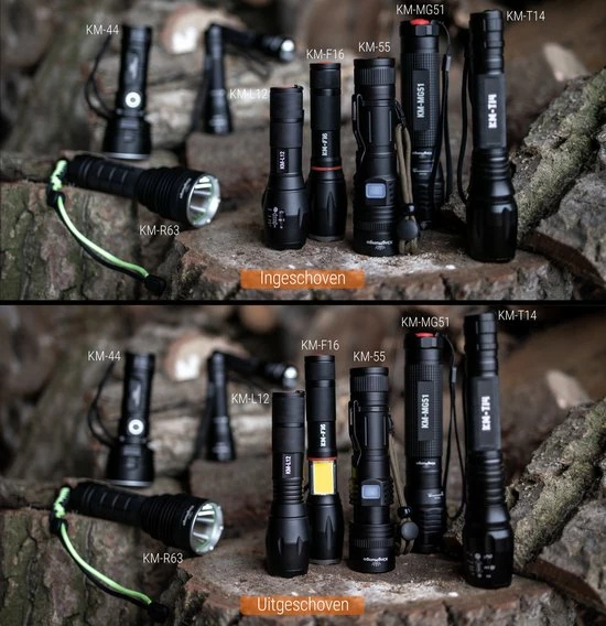 King Mungo Zeer Krachtige Militaire LED Zaklamp - Oplaadbaar - Inclusief 18650 Batterij 6 King Mungo Zeer Krachtige Militaire LED Zaklamp - Oplaadbaar - Inclusief 18650 Batterij - Afbeelding 4