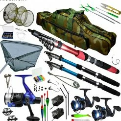 ProCatch® 244 | Hengelset - Vishengel Set Compleet - Werphengel - Vissen - 3 Hengels + Enorm Veel Accessoires - 3/2,1 Meter Uitschuifbaar + GRATIS Opbergtas, Visvoer En Visnet