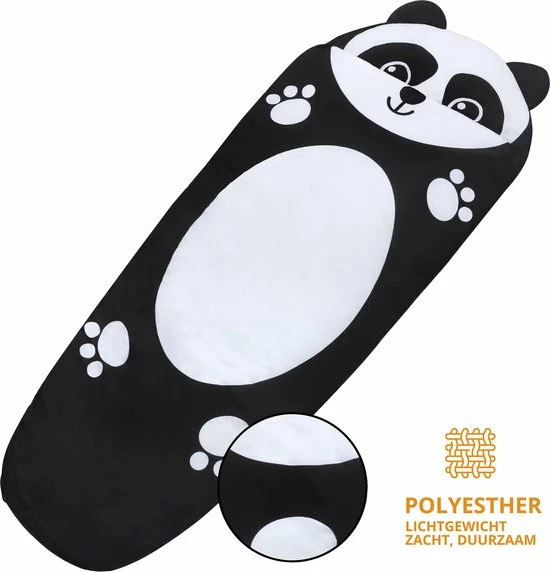 Dutch Mountains Kinderslaapzak Panda - 170 X 70cm Polyester - Zacht En Lichtgewicht - Opberghoes 4 Dutch Mountains Kinderslaapzak Panda - 170 X 70cm Polyester - Zacht En Lichtgewicht - Opberghoes - Afbeelding 2
