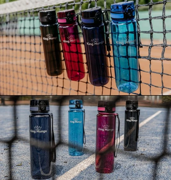 1 Liter Drinkfles - Vaatwasserbestendig - Sport Bidon Drinkbus King Mungo 1000ml Paars/rood 7 1 Liter Drinkfles - Vaatwasserbestendig - Sport Bidon Drinkbus King Mungo 1000ml Paars/rood - Afbeelding 5