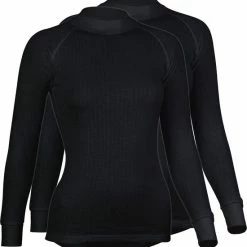 Avento Thermoshirt Lange Mouw Vrouwen - 2-Pack - Zwart - Maat 38