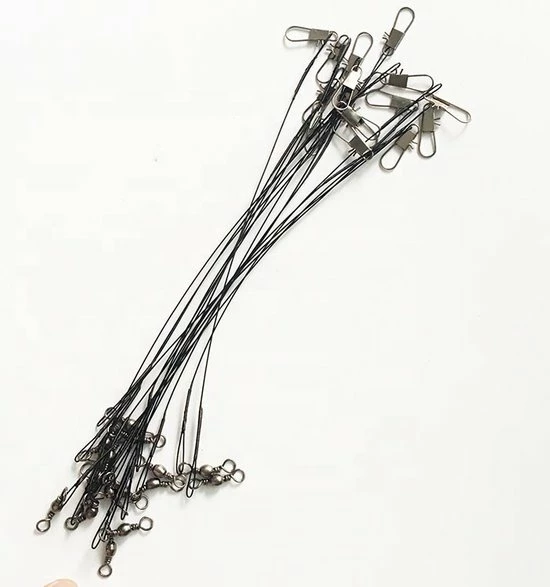 PredaCon Stalen Onderlijn - 10 Stuks - Zwart - 30cm - 14kg - Roofvis Kunstaas Onderlijnen - Snoek Onderlijn 3 PredaCon Stalen Onderlijn - 10 Stuks - Zwart - 30cm - 14kg - Roofvis Kunstaas Onderlijnen - Snoek Onderlijn