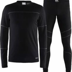 Craft Baselayer Set Thermoset Heren - Black/Granite - Maat M -CeLaVi winkel 550x588 1