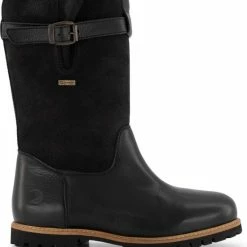 Travelin' Finland Dames - Wolgevoerde Leren Outdoorlaars - Waterdicht Laarzen - Zwart Leer - Maat 39