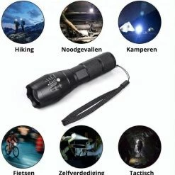 LifeXL Militaire LED Zaklamp - 1000 Lumen - Zaklamp - Waterproof - 1 Stuk - Militair Zaklamp -CeLaVi winkel 550x597
