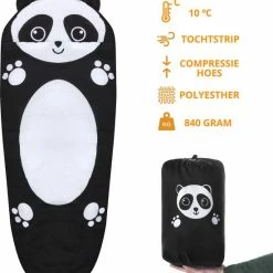 Dutch Mountains Kinderslaapzak Panda - 170 X 70cm Polyester - Zacht En Lichtgewicht - Opberghoes